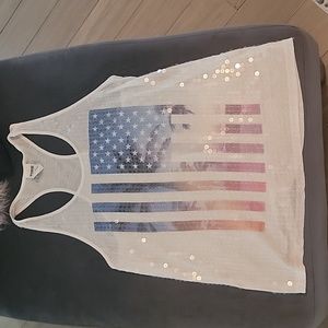 Victoria secret sequin tank top. Size small